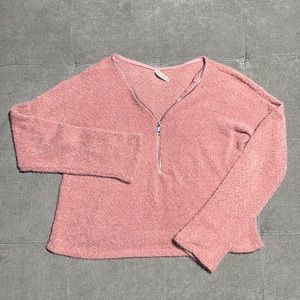 🥰🥰Chocolate USA Cropped Half Zip Sweater🥰🥰